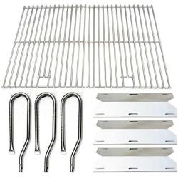 Direct Store Parts Kit DG131 Replacement for Jenn Air Gas Grill 720-0336 (Stainless Steel Burner + Stainless Steel Heat Plate + Solid Stainless Steel Cooking Grid)