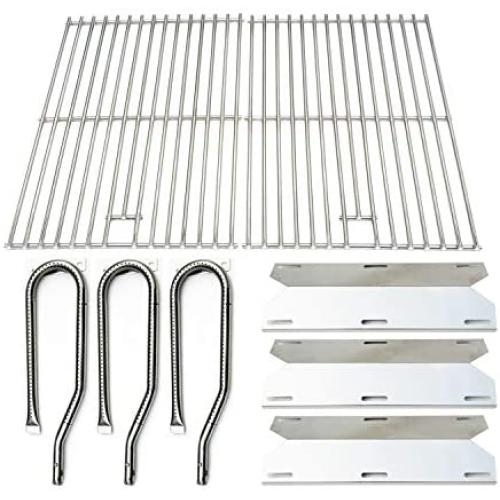 Direct Store Parts Kit DG131 Replacement for Jenn Air Gas Grill 720-0336 (Stainless Steel Burner + Stainless Steel Heat Plate + Solid Stainless Steel Cooking Grid)