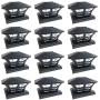 iGlow 12 Pack Black Outdoor Garden 6 x 6 Solar SMD LED Post Deck Cap Square Fence Light Landscape Lamp PVC Vinyl Wood