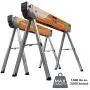 Bora Portamate Speedhorse Sawhorse Pair– Two Pack, Table Stand with Folding Legs, Metal Top for 2x4, Heavy Duty Pro Bench Saw Horse for Woodworking, Carpenters, Contractors, PM-4500T
