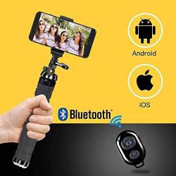 NEW RUICHENG Selfie Stick with Tripod, Extentable Selfie Stick with 360 Rotation Metal Phone Tripod and Wireless Remote for Gopro, Digital Cameras and Cell Phone(Andriod &iOS)