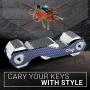 Clips Smart Compact Key Holder Keychain - Made of Carbon Fiber & Stainless Steel- Pocket Organizer Up to 38 Keys- Lightweight, Strong Includes Bottle Opener, Carabiner & More