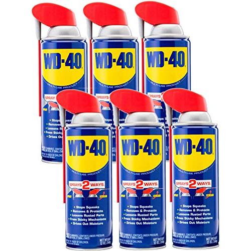 WD-40 - 490058 Multi-Use Product with SMART STRAW SPRAYS 2 WAYS, 12 OZ [6-Pack]