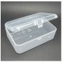 ISKYBOB 6 Pack Rectangle Mini Clear Plastic Storage Containers Box Case with Lid for Pills,Herbs,Tiny Bead (3.54x2.36)