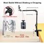iPad Stand with 360° Tablet Tripod Holder Mount & Ball Head, 27in Flexible Webcam Stand for Desk and Bed, Projector Camera Mount for iPad 8th, iPad Pro 9.7'' 10.5'', iPad Mini, iPad Air, All Smartphones