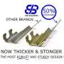 Ronin Factory Hook On Bed Frame Brackets Adapter for Headboard Extra Heavy Duty, Set of 2 Brackets with Hardware, 711 Bracket, Bolt-On to Hook-On Conversion