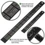 Offidea Steel Ruler 12 Inch and Steel Ruler 6 Inch Set - Metal Rulers with 1/16 and 1/32 Inch Imperial and 1mm and .5mm Metric High Contrast Scales - Conversion Tables - Ideal for School and Office