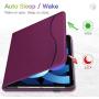 Fintie Case for iPad Air 4 10.9 Inch 2020 with Pencil Holder, Multi-Angle Viewing Cover [Supports Pencil 2nd Gen Charging] with Pocket, Auto Sleep/Wake for iPad Air 4th Generation, Purple