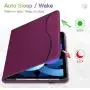 Fintie Case for iPad Air 4 10.9 Inch 2020 with Pencil Holder, Multi-Angle Viewing Cover [Supports Pencil 2nd Gen Charging] with Pocket, Auto Sleep/Wake for iPad Air 4th Generation, Purple