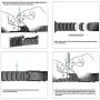 BaiHui Compatible with Galaxy Watch Bands 46mm/Gear S3 Bands Classic/Frontier Metal Link Band - Black