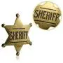 Metal Sheriff Badge Bronze Western Cowboy Badge Deputy Sheriffs Toy Badges for Halloween and Party Favors Costume Prop (12 Pieces)