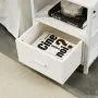 VECELO Modern Nightstand with Drawer Square End, Side Table for Bedroom, Living Room, Small Space, Night Stand with Open Shelf, Stable Metal Frame, White VECELO Modern Nightstand with Drawer Square End, Side Table for Bedroom, Living Room, Small Space, Night Stand with Open Shelf, Stable Metal Frame, White