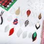 19 Pieces Earring Cutting Dies Leather Teardrop Earrings Die Cuts Leaf Shape Metal Earring Die Cuts for Making Earrings DIY Crafts