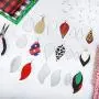 19 Pieces Earring Cutting Dies Leather Teardrop Earrings Die Cuts Leaf Shape Metal Earring Die Cuts for Making Earrings DIY Crafts