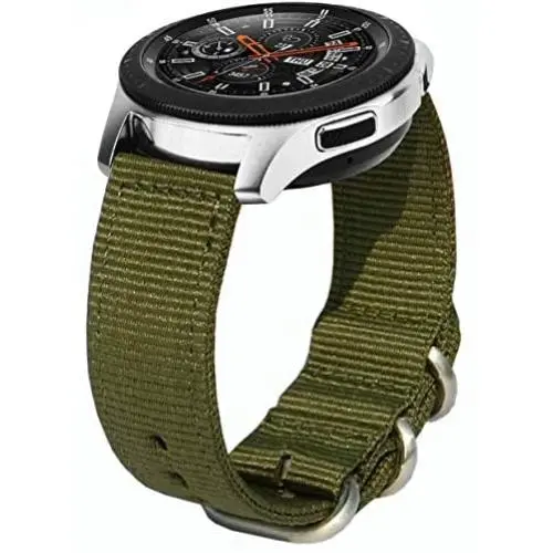 Olytop for Galaxy Watch 3 45mm / Gear S3 Band, 22mm Quick Release Woven NYLON NATO Band Soft Replacement Strap Wristband for Samsung Galaxy Watch3 45mm/Galaxy Watch 46mm, Moto 360 2 46mm SmartWatch - Army Green Olytop for Galaxy Watch 3 45mm / Gear S3 Band, 22mm Quick Release Woven NYLON NATO Band Soft Replacement Strap Wristband for Samsung Galaxy Watch3 45mm/Galaxy Watch 46mm, Moto 360 2 46mm SmartWatch - Army Green