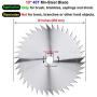 Joalxy 10'' 80T Carbide Tip Blade + 10'' 40T Mn-Steel Blade, Metal Blades with Washers for Brush Cutter Trimmer Weed Eater