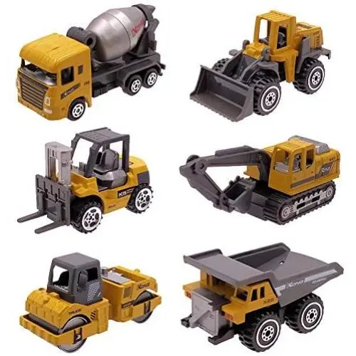 Kids Diecast Construction Vehicles Metal Engineering Cars Set Toys Play Trucks for Boys Age 3 4 Birthday Party Supplies Cake Topper (Pack of 6) Kids Diecast Construction Vehicles Metal Engineering Cars Set Toys Play Trucks for Boys Age 3 4 Birthday Party Supplies Cake Topper (Pack of 6)