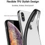 DTTO iPhone Xs Case, Clear Soft TPU Cover Case with Metal Luster Protactive Edge for Apple iPhone Xs(2018), Also Compatible with iPhone X(2017) 5.8 Inch, Black