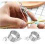 BENBO Knitting Tool Kit Accessories, 2 Pieces Metal Yarn Guide Knitting Thimbles and 90 Pieces DIY Knitting Tools Kit with Storage Case