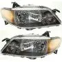 New Replacement for OE Halogen Headlight Set fits 2001-2003 Mazda Protege w/Metal Coat Bezel/Bulbs Pair New Replacement for OE Halogen Headlight Set fits 2001-2003 Mazda Protege w/Metal Coat Bezel/Bulbs Pair