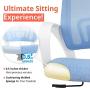 NEO CHAIR Office Chair Computer Desk Chair Gaming - Ergonomic Mid Back Cushion Lumbar Support with Wheels Comfortable Blue Mesh Racing Seat Adjustable Swivel Rolling Home Executive
