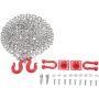 Yencoly Trailer Chain Parts Metal Tow Chain, RC Tow Chain Trailer Safety Chain, Rescue Tow Hook 1/10 Scale for Crawler Car RC Cars Trailer Chain Assemble Daily Use