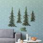 Forever Green Metal Wall Pine Tree Forest ; Transform Your Room Into A Get Away Cozy Woodland Pine Lodge Decor