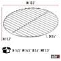 Weber 7440 Plated-Steel Charcoal Grate, 13.5 inches