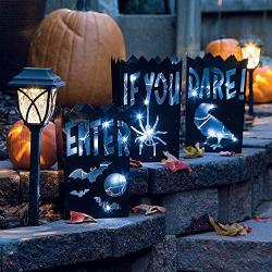 Vintage Halloween Metal Luminaries - 3 Pieces