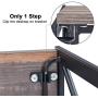Writing Computer Desk Modern Simple Study Desk Industrial Style Folding Laptop Table for Home Office Notebook Desk, Vintage Walnut