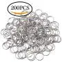 200 Pieces Metal Split Rings, 16mm Nickel Plated Double Loop Jump Rings Small Key Chain Rings Crystal Chandeliers Connectors for DIY Jewelry Making and Craft Ideas 200 Pieces Metal Split Rings, 16mm Nickel Plated Double Loop Jump Rings Small Key Chain Rings Crystal Chandeliers Connectors for DIY Jewelry Making and Craft Ideas