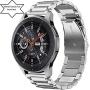 Olytop Compatible with Samsung Galaxy Watch 3 45mm Band/ Galaxy Watch 46mm Bands, 22mm Quick Release Premium Nylon Sports Strap with Metal Band for Samsung Gear S3 Frontier / Classic Smartwatch -2Pack (Silver)