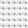 40 Pieces Key Fob Hardware Key Chain Fob Wristlet Hardware with Key Ring for Lanyard (1 Inch)