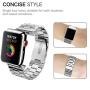 Fintie Band Compatible with Apple Watch 44mm 42mm Series 6/5/4/3/2/1/SE, Premium Stainless Steel Metal Replacement Wrist Strap Bracelet Compatible with All Versions 44mm 42mm Apple Watch, Silver