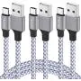 USB Type C Cable 3A Fast Charging, TAKAGI (3-Pack 6Feet) USB-A to USB-C Nylon Braided Data Sync Transfer Cord Compatible with Galaxy S10 S10E S9 S8 S20 Plus, Note 10 9 8 and Other USB C Charger USB Type C Cable 3A Fast Charging, TAKAGI (3-Pack 6Feet) USB-A to USB-C Nylon Braided Data Sync Transfer Cord Compatible with Galaxy S10 S10E S9 S8 S20 Plus, Note 10 9 8 and Other USB C Charger