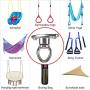 SELEWARE Stainless Steel 304 Heavy Duty Bearing Swing Hanger, 360° Rotate Swing Swivel Hook with Screws for Wooden and Expansion Bolts for Concrete, Indoor Outdoor Hammock Porch Chair Tire Swing Set