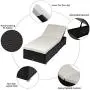 Outsunny 3-Piece Rattan Wicker Patio Chaise Lounge Set with 5 Backrest Angles, Thick Cushions, & Matching Table, Coffee Outsunny 3-Piece Rattan Wicker Patio Chaise Lounge Set with 5 Backrest Angles, Thick Cushions, & Matching Table, Coffee