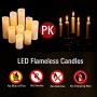 HANZIM Flameless Candles Battery Operated Candles 4'' 5'' 6'' 7'' 8'' 9'' Set of 9 Ivory Real Wax Pillar LED Candles with 10-Key Remote and Cycling 24 Hours Timer (Ivory 9 Pack)