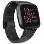 Metal Bands Compatible with Fitbit Versa 2 / Versa/Versa Lite SE Band, Stainless Steel Replacement Sport Bracelet Strap Wristbands with Magnetic Lock for Versa Smartwatch (Large, Black)