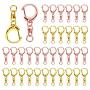 Roctee 70 Pcs Key Chain Rings for Crafts, D Snap Clip Key Ring with Chain DIY, Alloy Metal Keychain Parts with Hook and Jump Ring (Rose Gold+Gold) Roctee 70 Pcs Key Chain Rings for Crafts, D Snap Clip Key Ring with Chain DIY, Alloy Metal Keychain Parts with Hook and Jump Ring (Rose Gold+Gold)