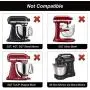 Flex Edge Beater for Kitchen Aid Mixer 6 Quart Bowl-Lift Stand Mixer Bowls, Flat Beater Blade with Flexible Silicone Edges Bowl Scraper Flex Edge Beater for Kitchen Aid Mixer 6 Quart Bowl-Lift Stand Mixer Bowls, Flat Beater Blade with Flexible Silicone Edges Bowl Scraper