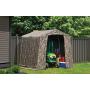 ShelterLogic 8 x 8 x 8 Shed-in-a-Box All Season Steel Metal Peak Roof Outdoor Storage Shed with Printed Camouflage Cover and Heavy Duty Reusable Auger Anchors