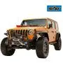 EAG Stubby Front Bumper with Stinger Hoop and Fog Light Hole Fit for 18-21 Wrangler JL