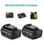 FirstPower 6.0Ah Replacement Battery DCB205 DCB204 - Compatible with Dewalt 20V Cordless Power Tools DCB180 DCB200 DCB204-2 DCB205-2 DCB206 DCD/DCF/DCG Series - Upgraded Li-ion 2 Pack FirstPower 6.0Ah Replacement Battery DCB205 DCB204 - Compatible with Dewalt 20V Cordless Power Tools DCB180 DCB200 DCB204-2 DCB205-2 DCB206 DCD/DCF/DCG Series - Upgraded Li-ion 2 Pack