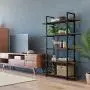 Homfa Bookshelf, 5-Tier Industrial Bookcase, Open Storage Display Shelves Organizer, Accent Furniture with Wood Grain Shelves and Metal Frame for Home Office, 47L x 13W x 70H Homfa Bookshelf, 5-Tier Industrial Bookcase, Open Storage Display Shelves Organizer, Accent Furniture with Wood Grain Shelves and Metal Frame for Home Office, 47L x 13W x 70H