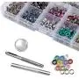 Yakamoz 300 Set 6mm 1/4 Inch Multi-Color Grommets Kit Metal Eyelets Set with Installation Tool for DIY Project Craft Clothes Shoes for Shoes Clothes