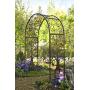 Plow & Hearth Arched Metal Garden Arbor with Symbolic Tree of Life Design, Weather-Resistant Matte Black Powder-Coat Finish and Burnished Bronze Highlights, 53'' W x 22¾''D x 83'' H