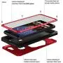 Feitenn Google Pixel 3A XL Case, Pixel 3A XL Case Heavy Duty, Gorilla Glass Armor Aluminum Alloy Metal Cover Bumper Military Shockproof Hard Defender Men Gift for Google Pixel 3A XL - Red