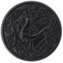 Bezelry 12 Pieces Celtic Flying Dragon Metal Shank Buttons. 25mm (1 inch) (Matte Black)