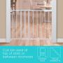 Summer Top of Stairs Simple to Secure Metal Gate, White, 29-42 Inch Wide